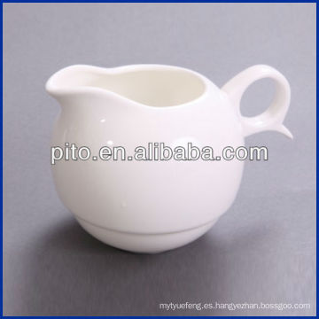 PT-16610 pote de leche de porcelana blanca